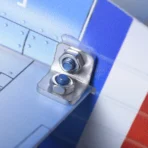 Anti vibration stainless steel bolted angle bracket for weathervane and wind spinner assembly