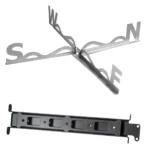 Stainless steel weathervane cardinal points and wall mount extension bracket by CatchYourWind