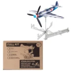 Assembled Yak-9 stainless steel kinetic set shown with gift packaging