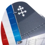 Tail of a Normandie Niemen Yak9 aircraft weathervane with French Tricolour and Cross of Lorraine