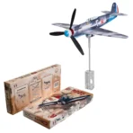 Assembled Yak9 stainless steel weathervane and wind spinner with gift packaging