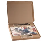 Opened Yak9 weathervane and spinner full kit box with Cardinal Points and Extender for wall mounting
