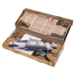 Yak9 fighter and kinetic wind model steel parts layout with a user guide and historical note inside open box