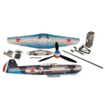 Yak9 fighter weathervane stainless steel parts laid out before manual assembly