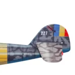 Coada giruetei Bf109 cu tricolorul României și însemnele Forțelor Aeriene Regale Române