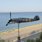 Model Bf109 românesc din oțel inoxidabil pentru decor kinetic în grădină
