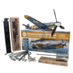 Sculptură cinetică prefabricată cu accesorii dedicată avionului de vânătoare Me 109 al Forțelor Aeriene Române