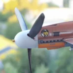 Rotation propeller of Marseille Bf109F4 airplane weathervane with emblem of Luftwaffe JG 27 first squadron