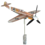 Assembled Marseille Bf109 Stainless Steel weathervane and wind spinner for outdoor kinetic décor