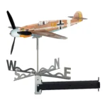 Assembled Marseille Bf109 stainless steel airplane weathervane with accessories prefabricated construction set
