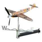 Bf109 weathervane assembled with extender accessory works as a visible landmark and kinetic advertising stand