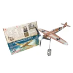 Bf109F4 steel kinetic wind kit with box and historical note featuring Hans Joachim Marseille hands on STEM gift