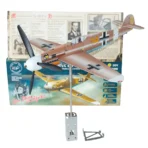 Bf109 steel fighter model and weathervane with packing and historical note designed as a technical gift for teens